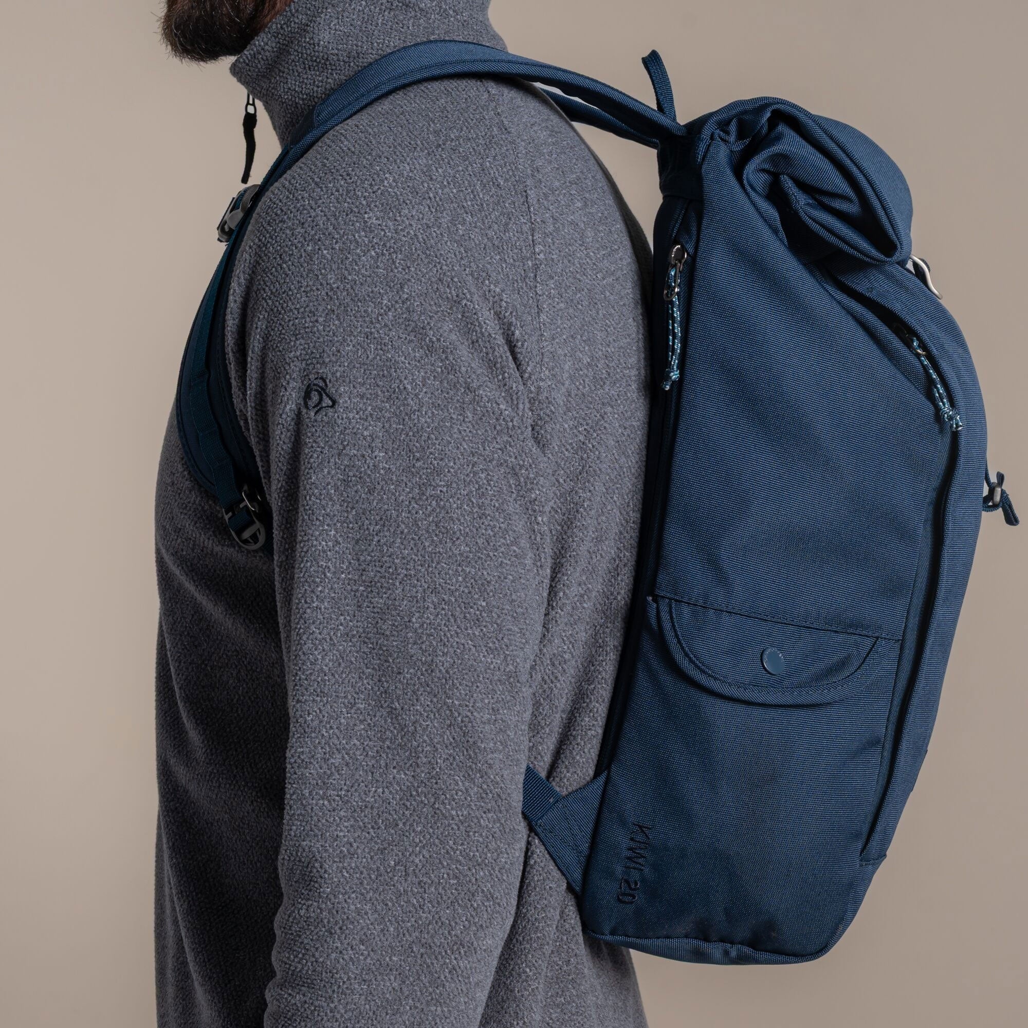 Craghoppers 20L Kiwi Classic Rolltop Backpack II | Blue Stone Camping Accessories Craghoppers