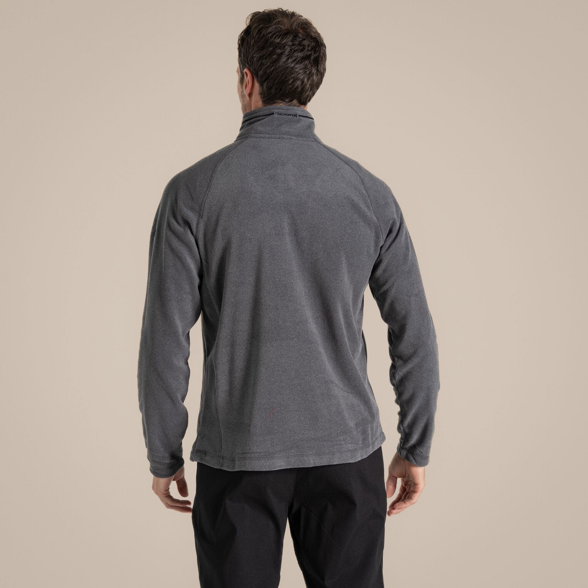 Craghoppers Men's Corey VI Half Zip Fleece | Black Pepper Marl Clothing Craghoppers