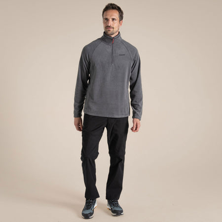 Craghoppers Men's Corey VI Half Zip Fleece | Black Pepper Marl Clothing Craghoppers