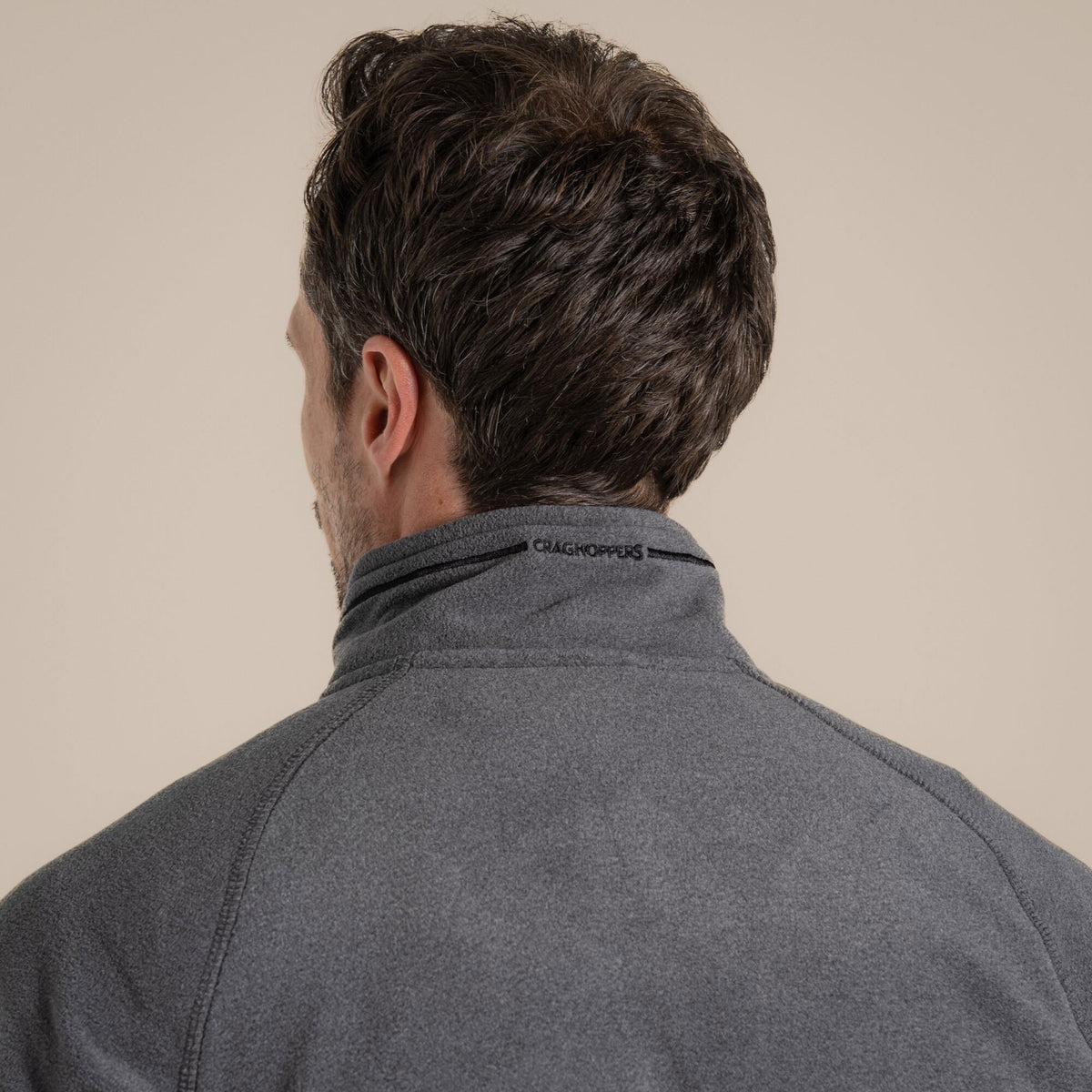 Craghoppers Men's Corey VI Half Zip Fleece | Black Pepper Marl Clothing Craghoppers
