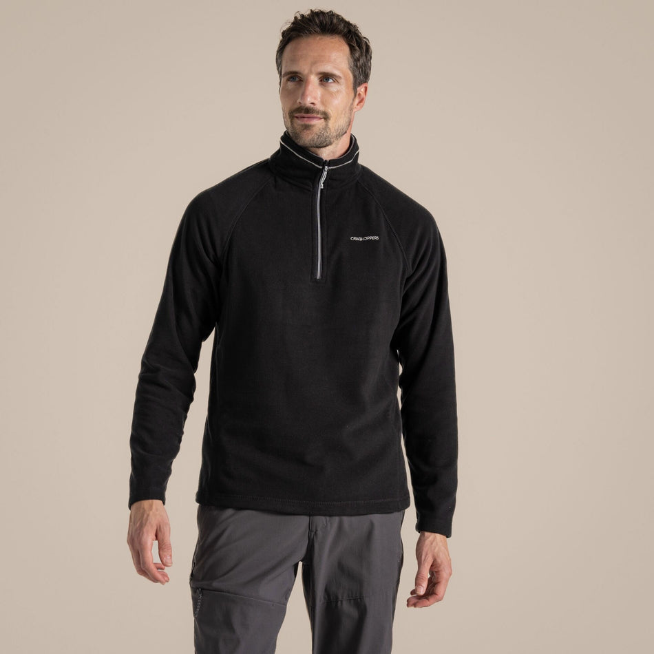 Craghoppers Men's Corey VI Half Zip Fleece | Black Clothing Craghoppers