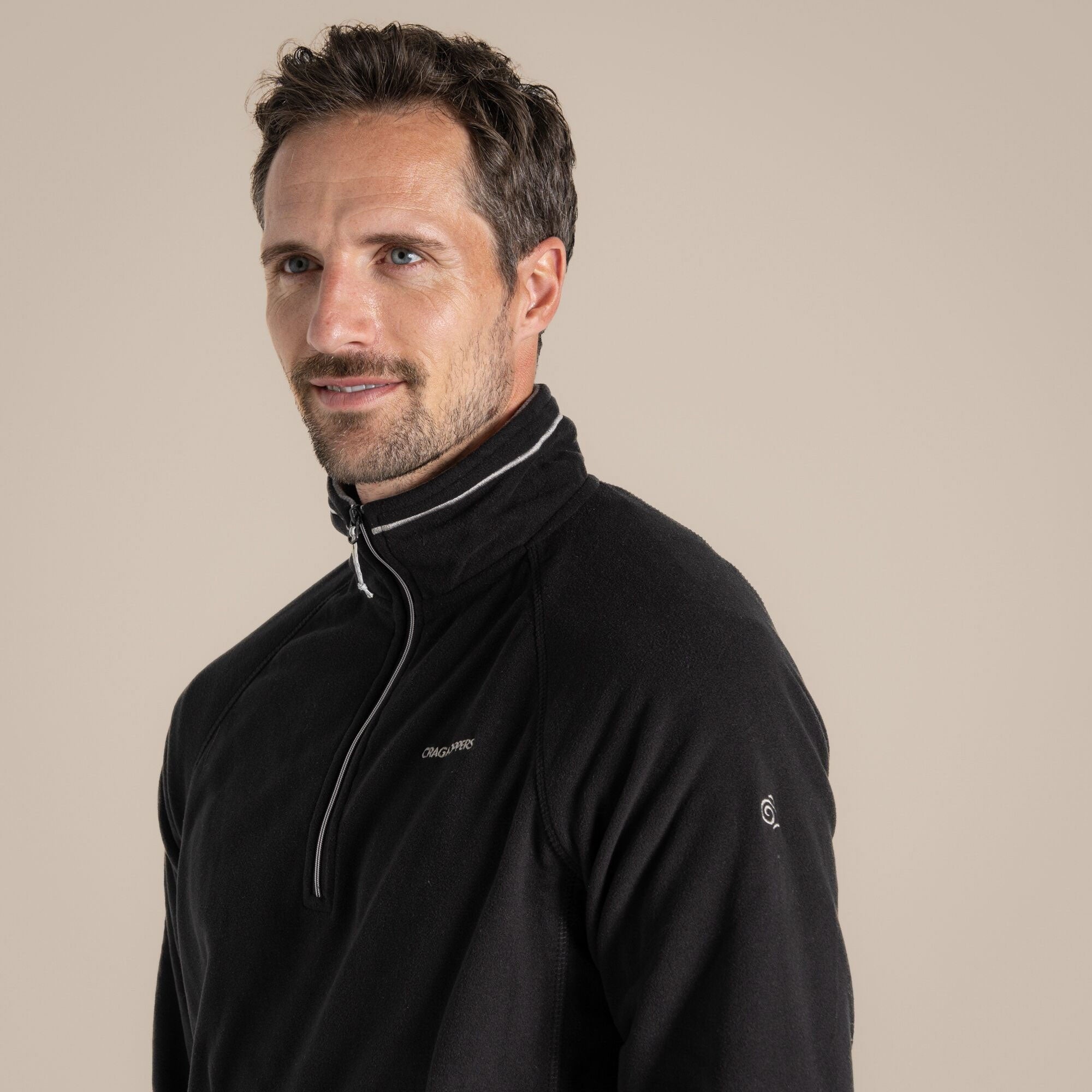 Craghoppers Men's Corey VI Half Zip Fleece | Black Clothing Craghoppers