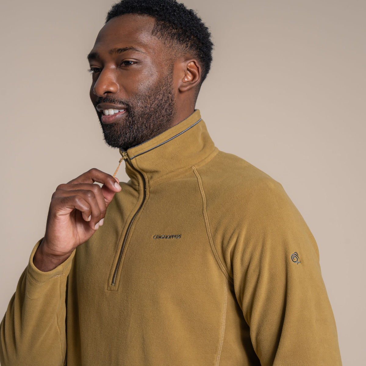 Craghoppers Men's Corey VI Half Zip Fleece | Algae Green Clothing Craghoppers