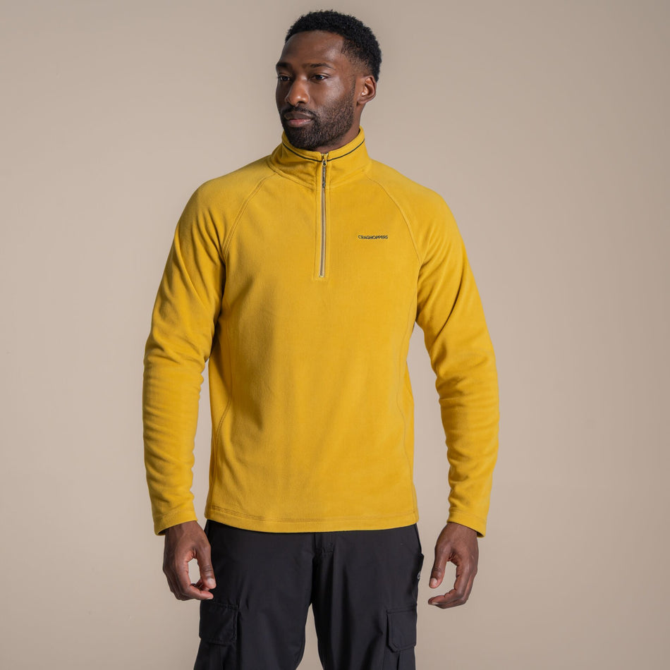 Craghoppers Men's Corey VI Half Zip Fleece | Sulphur Yellow Clothing Craghoppers
