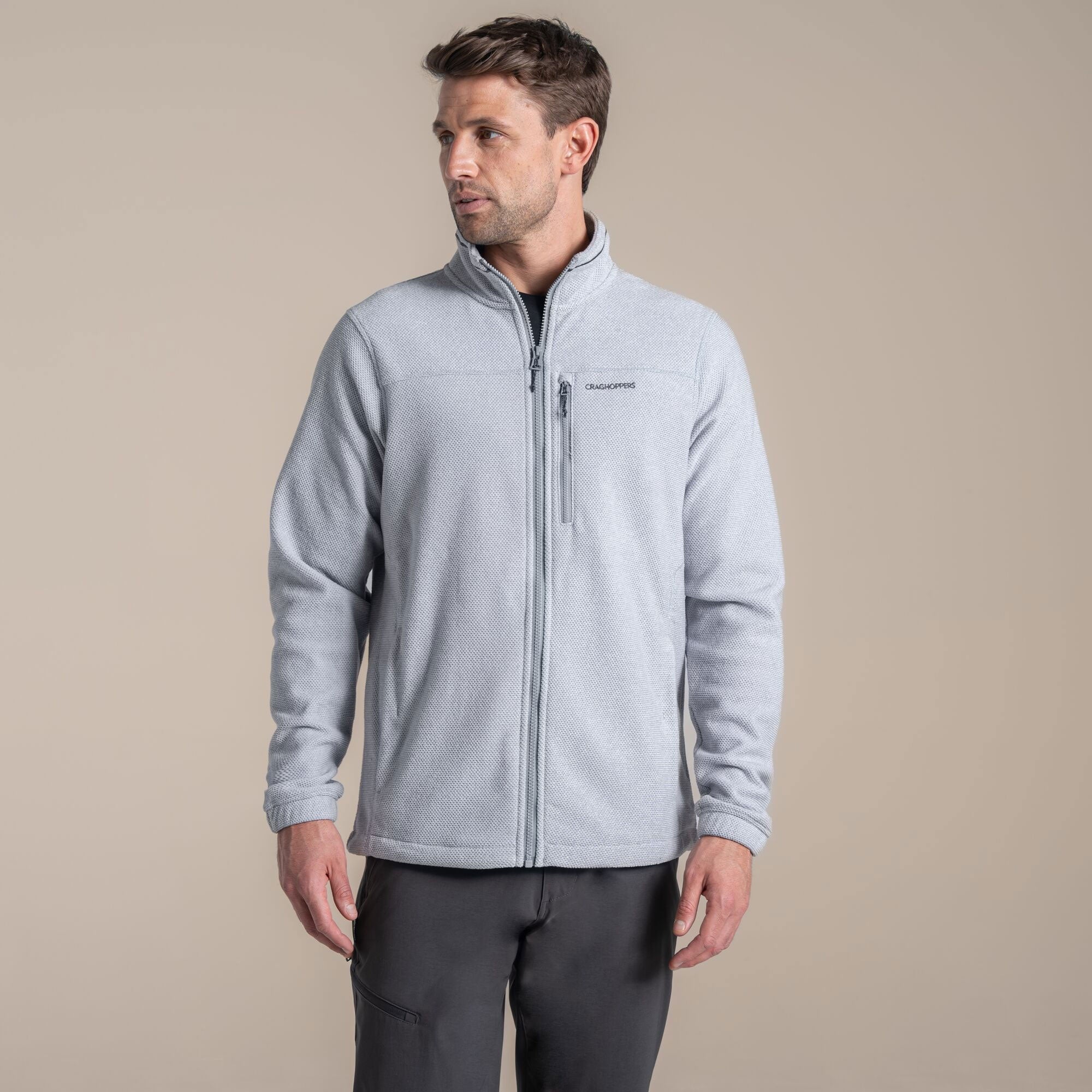 Craghoppers Men's Souther Full Zip Fleece | Cloud Grey – liGo.co.uk