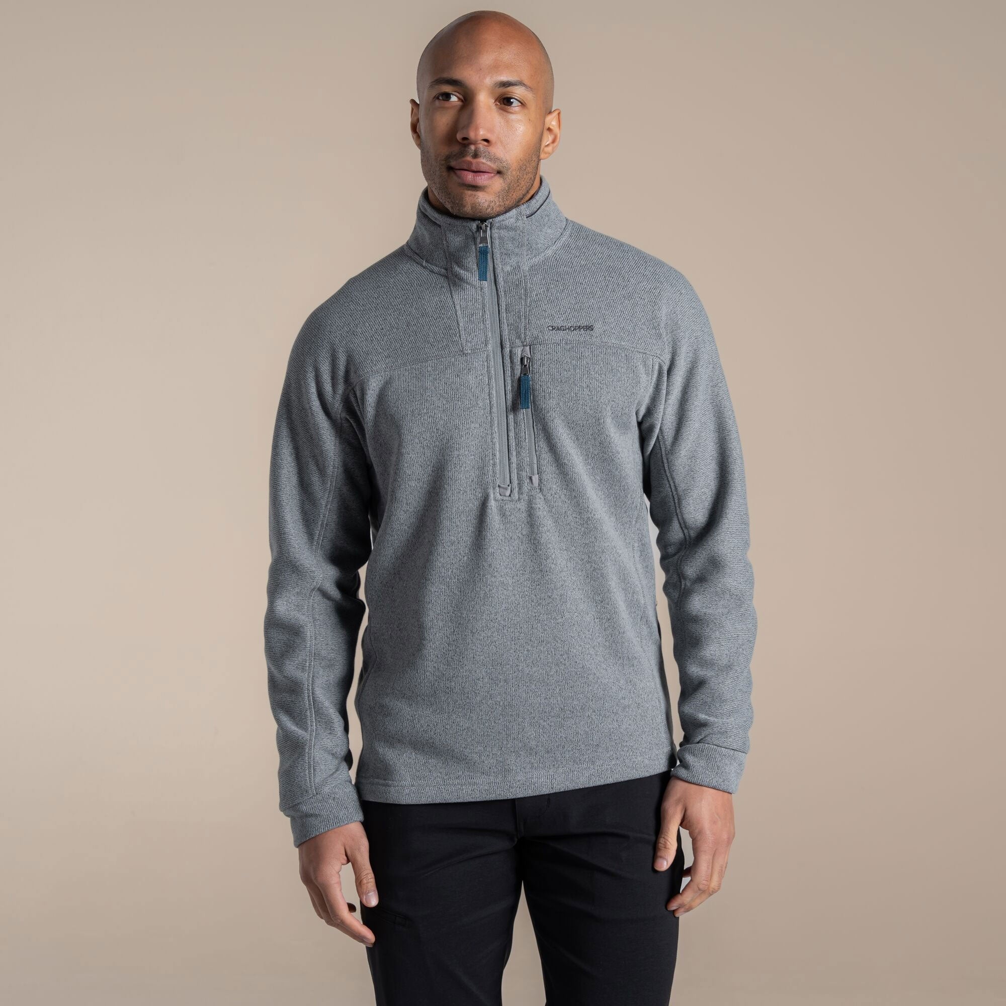 Craghoppers Men's Torney III Half Zip Fleece | Cloud Grey – liGo.co.uk