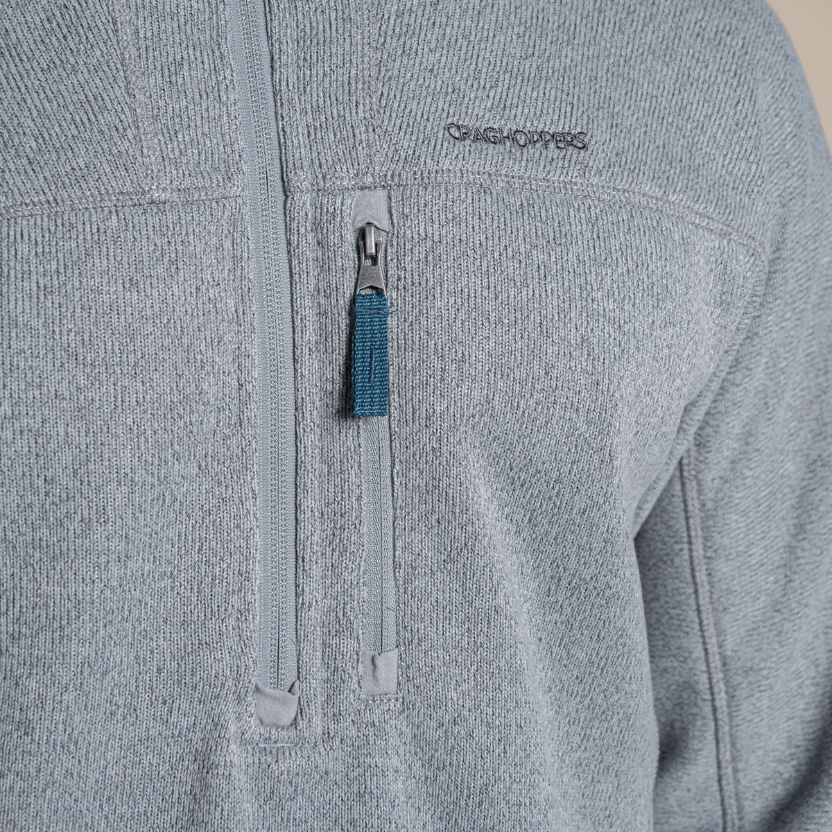 Craghoppers Men's Torney III Half Zip Fleece | Cloud Grey Clothing Craghoppers