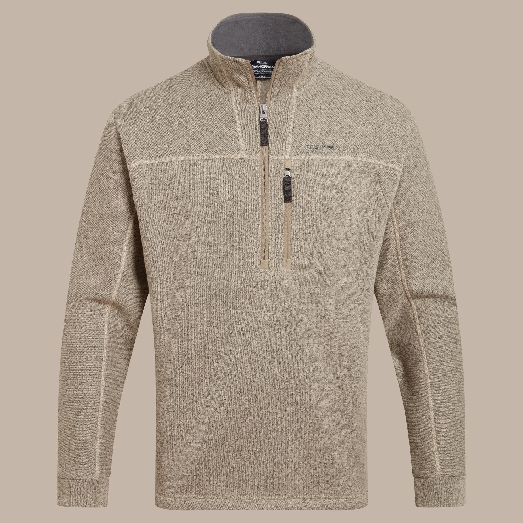 Craghoppers Men's Torney III Half Zip Fleece | Khaki Oak Clothing Craghoppers