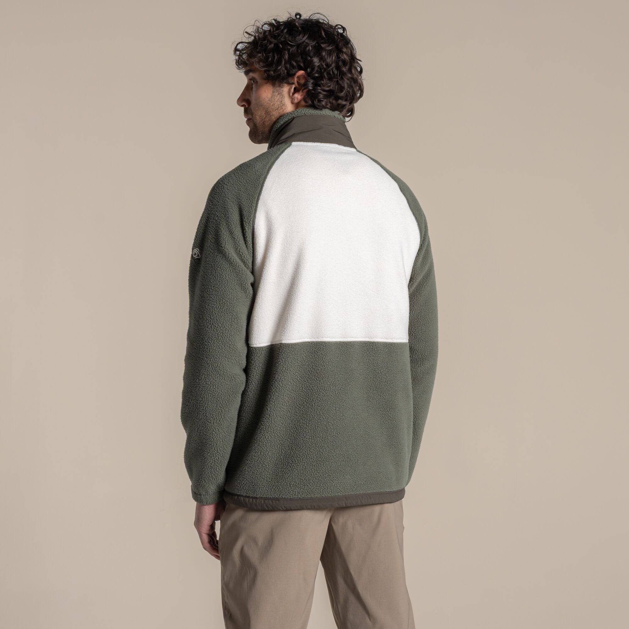 Craghoppers Men's Dades Full Zip Fleece | Dark Sage / Ecru Clothing Craghoppers