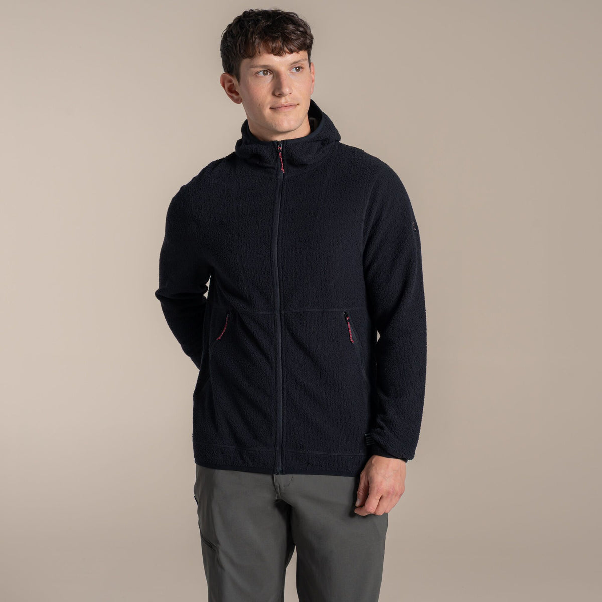 Craghoppers Men's Compresslite Hooded Fleece Jacket | Black Clothing Craghoppers