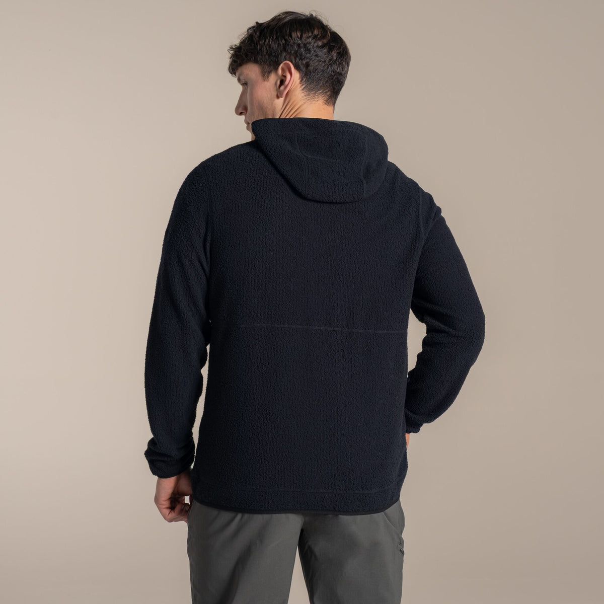 Craghoppers Men's Compresslite Hooded Fleece Jacket | Black Clothing Craghoppers