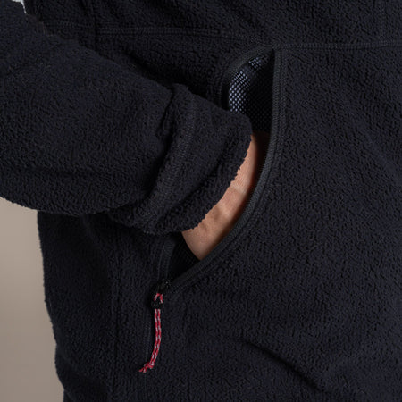 Craghoppers Men's Compresslite Hooded Fleece Jacket | Black Clothing Craghoppers