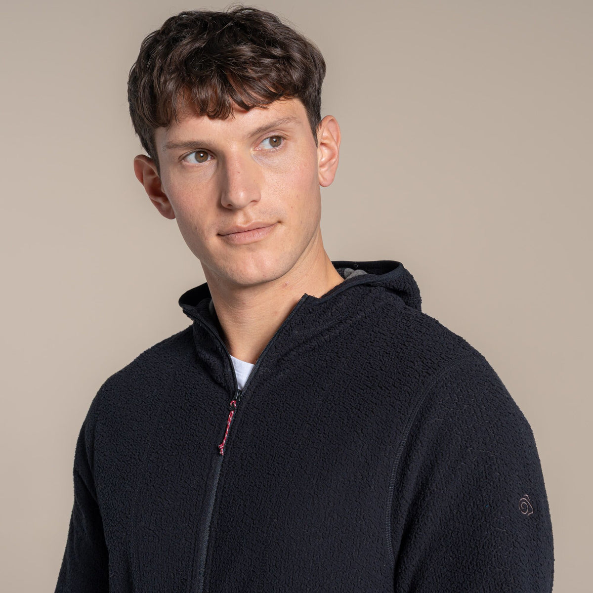 Craghoppers Men's Compresslite Hooded Fleece Jacket | Black Clothing Craghoppers