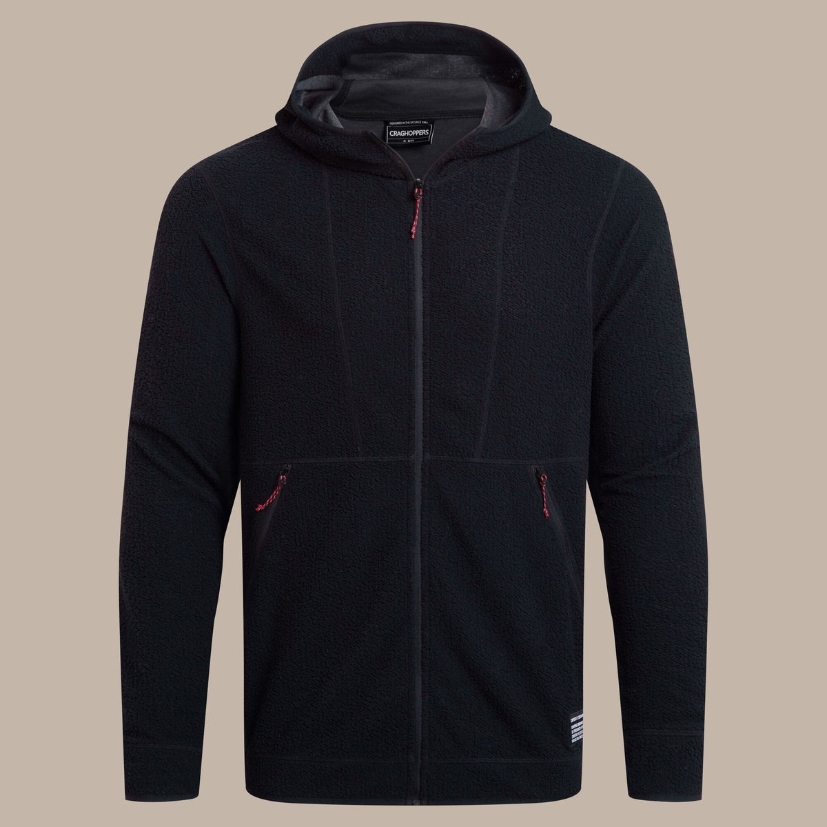 Craghoppers Men's Compresslite Hooded Fleece Jacket | Black Clothing Craghoppers