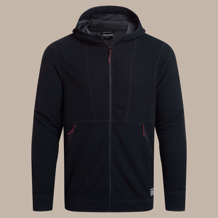 Craghoppers Men's Compresslite Hooded Fleece Jacket | Black Clothing Craghoppers