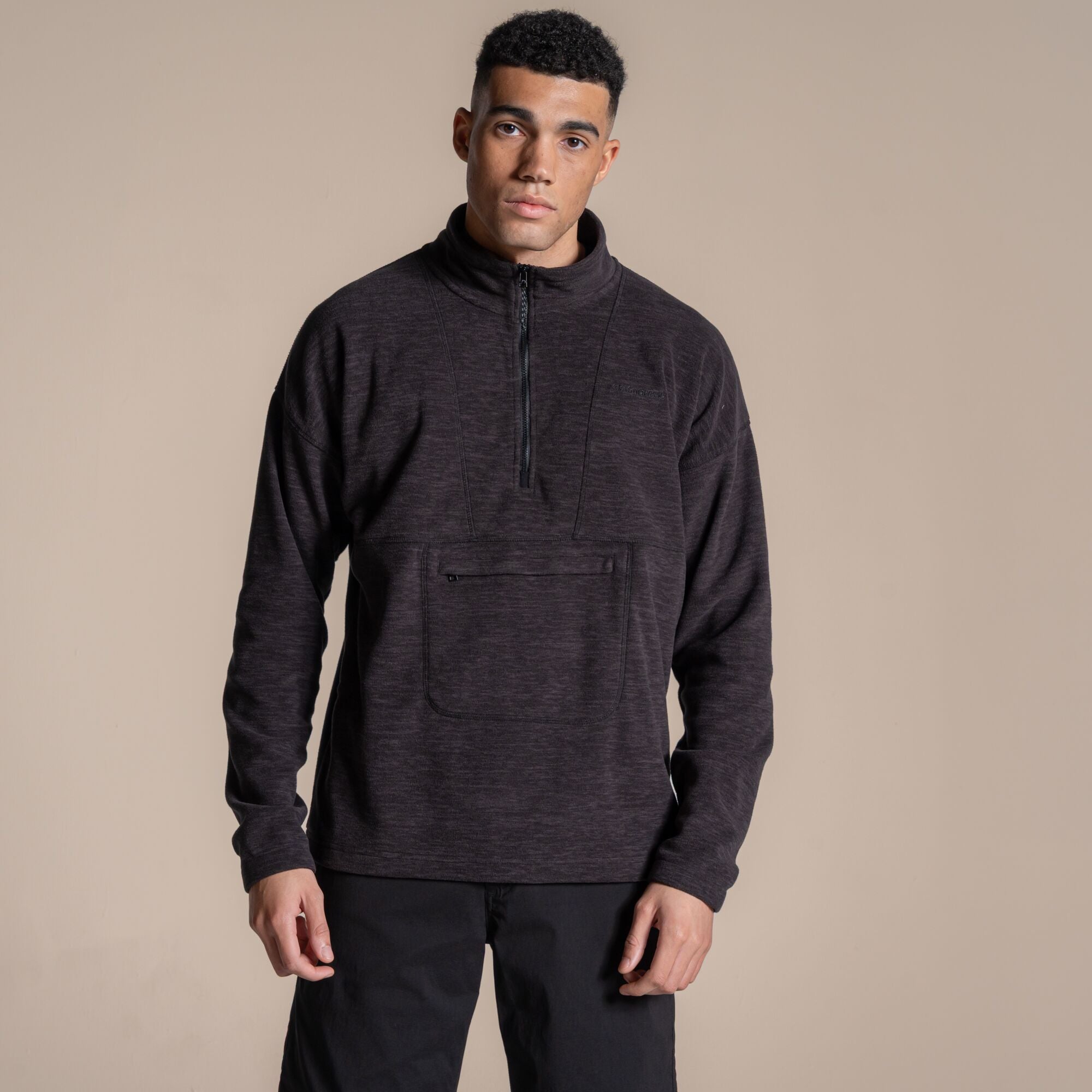 Craghoppers Men's Esk II Half Zip Fleece | Black Clothing Craghoppers