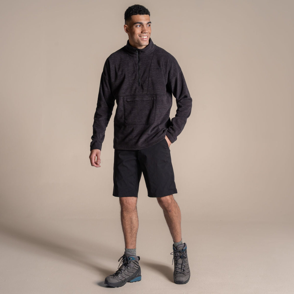 Craghoppers Men's Esk II Half Zip Fleece | Black Clothing Craghoppers
