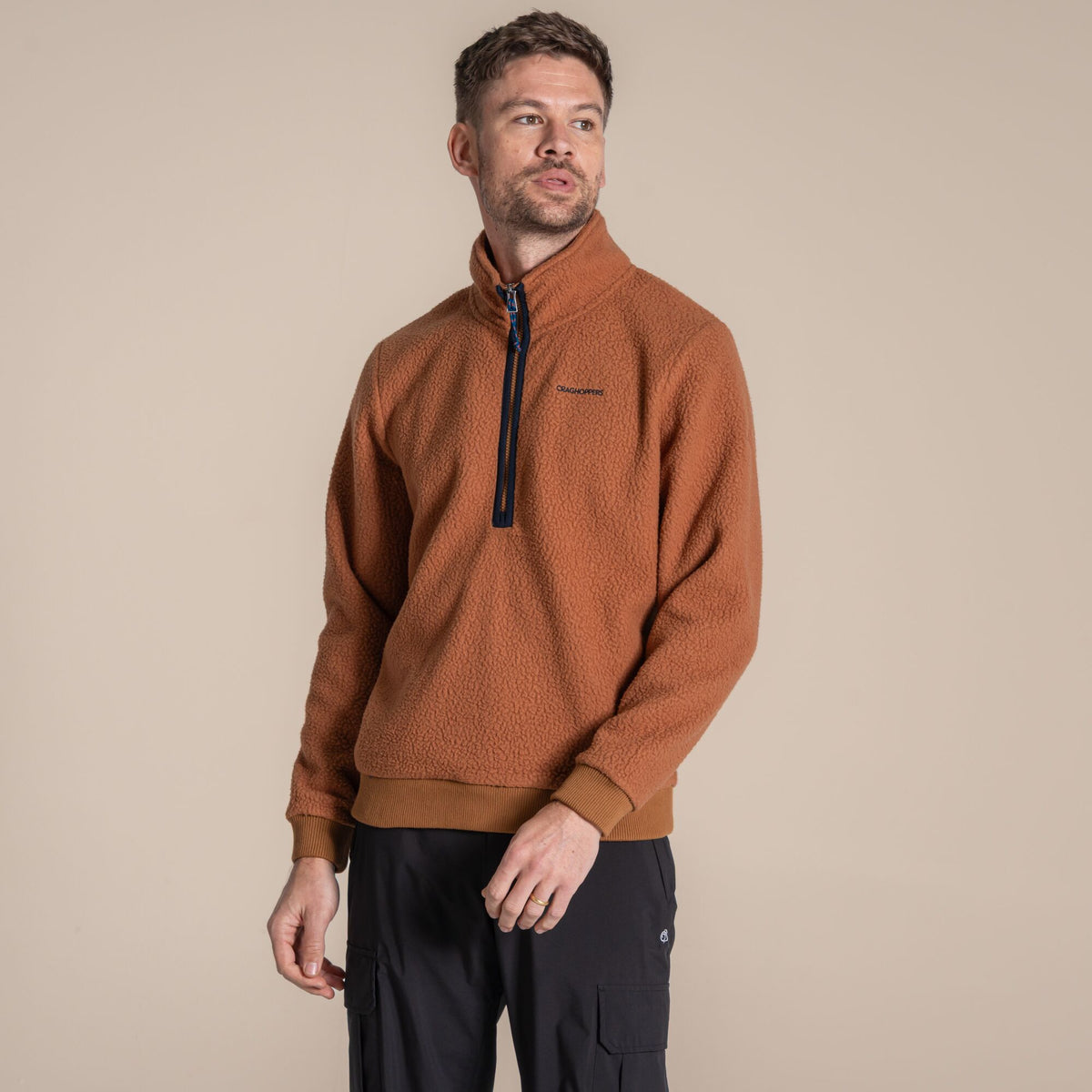 Craghoppers Men's National Trust Cormorant Half Zip Fleece | Gingerbread Clothing Craghoppers