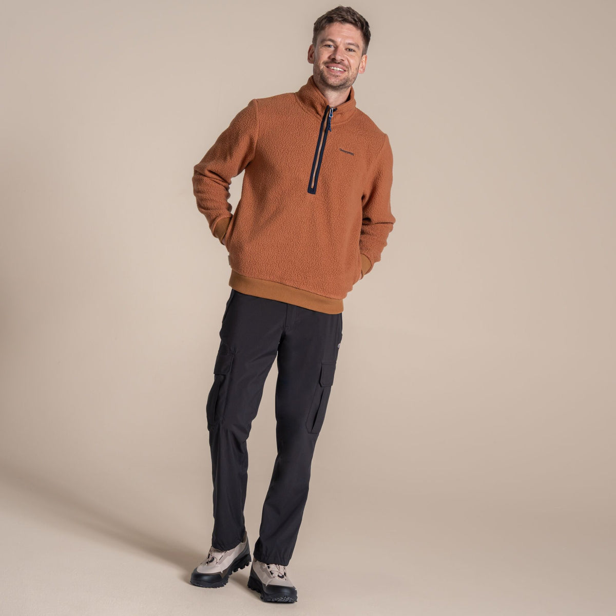 Craghoppers Men's National Trust Cormorant Half Zip Fleece | Gingerbread Clothing Craghoppers