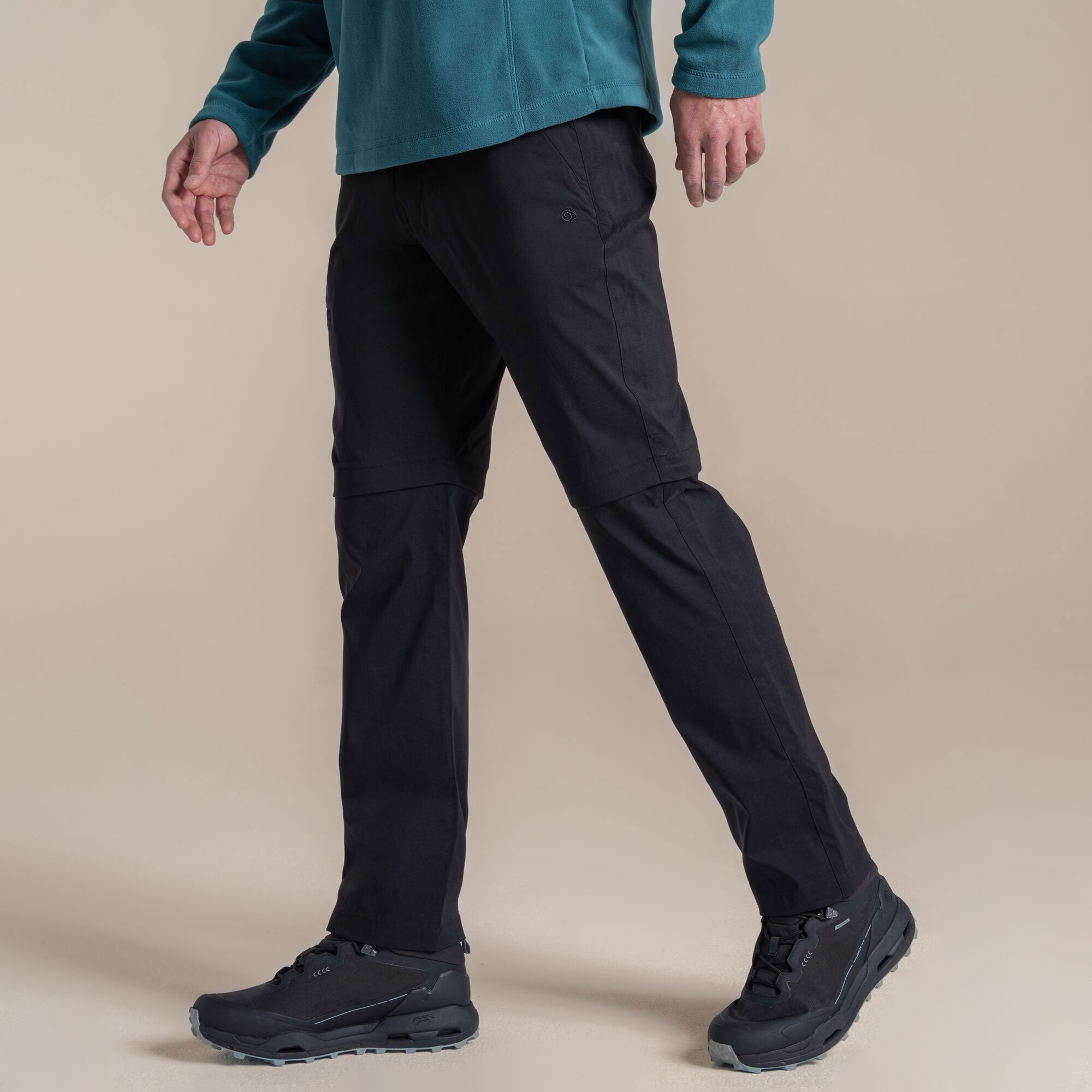 Craghoppers Men's Kiwi Pro III Convertible Trousers | Black – liGo