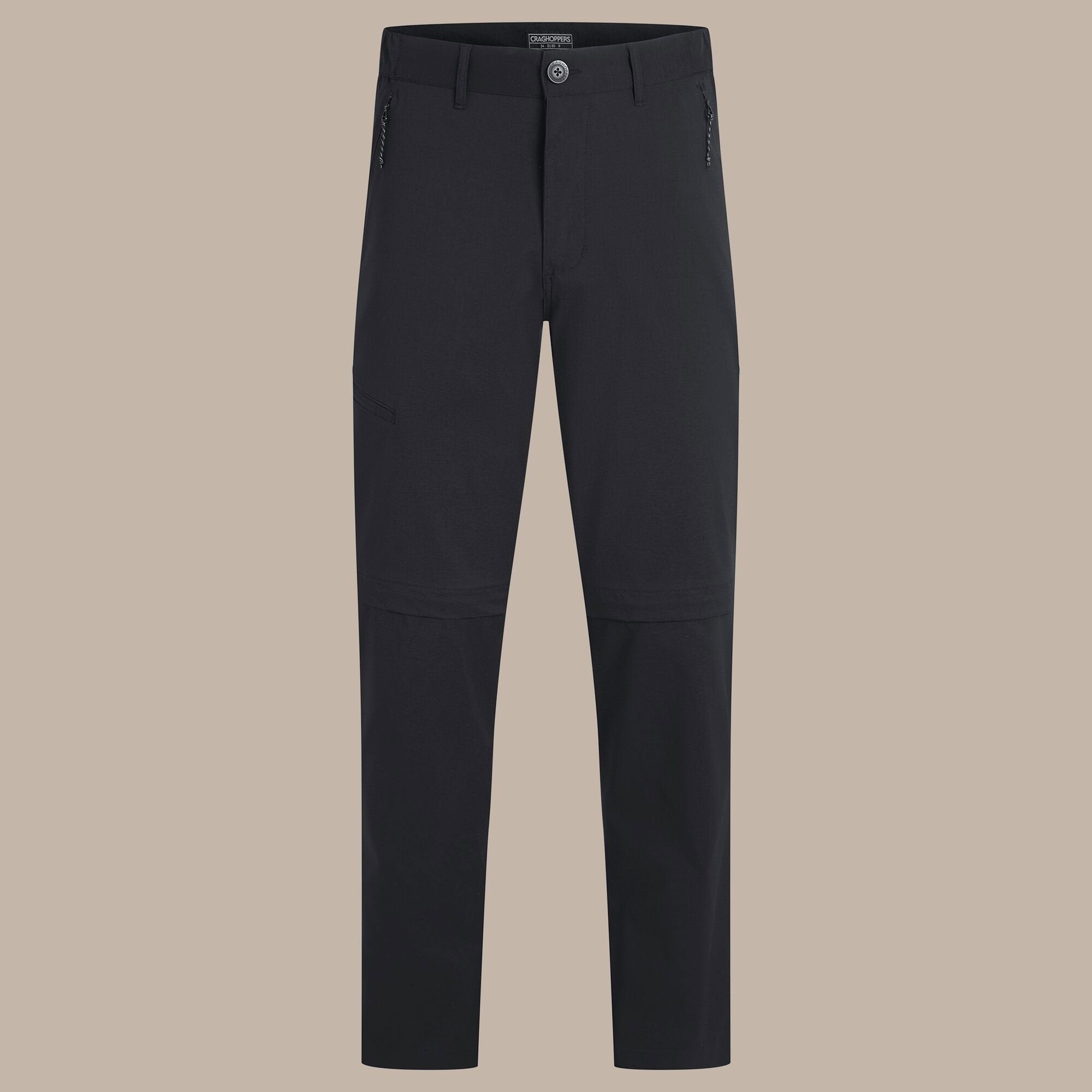 Craghoppers Men's Kiwi Pro III Convertible Trousers | Black Clothing Craghoppers