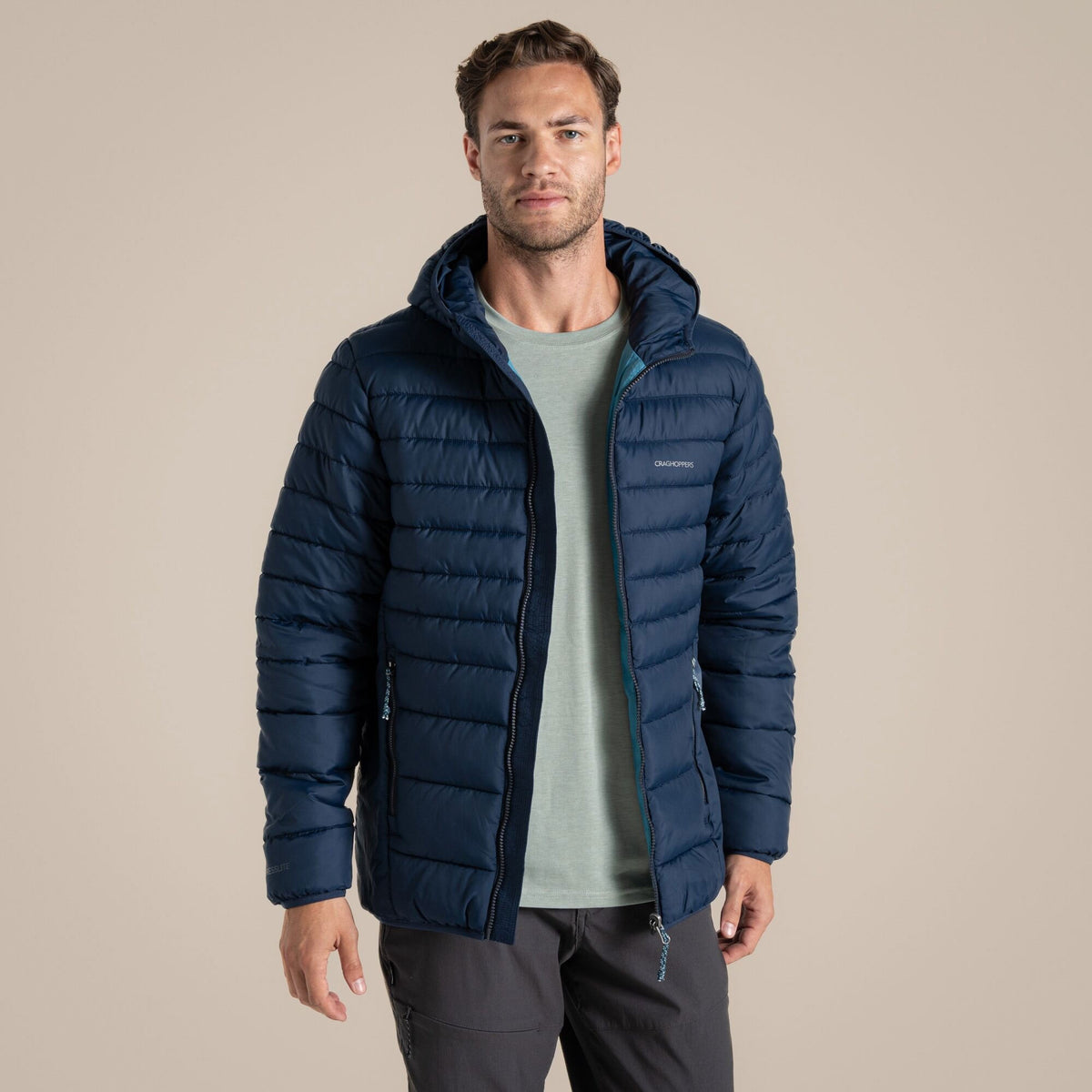 Craghoppers Men's Compresslite IX Hooded Insulating Jacket | Blue Navy Clothing Craghoppers