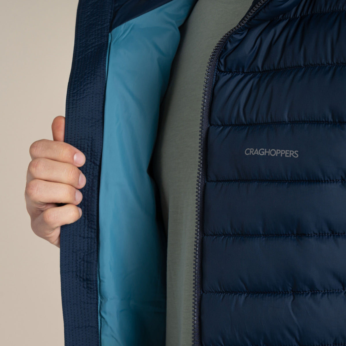 Craghoppers Men's Compresslite IX Hooded Insulating Jacket | Blue Navy Clothing Craghoppers