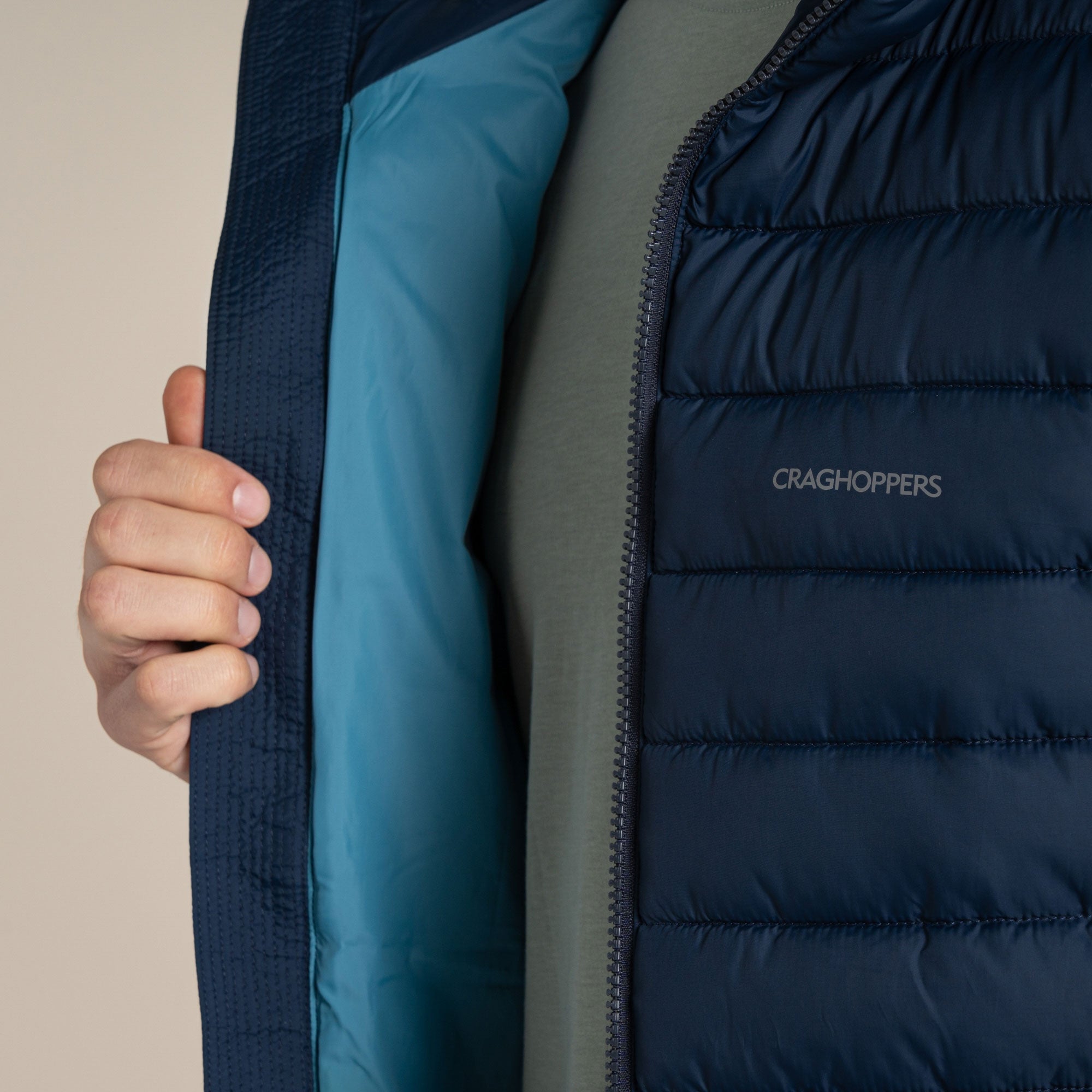 Craghoppers Men's Compresslite IX Hooded Insulating Jacket | Blue Navy Clothing Craghoppers