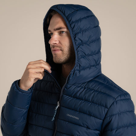 Craghoppers Men's Compresslite IX Hooded Insulating Jacket | Blue Navy Clothing Craghoppers