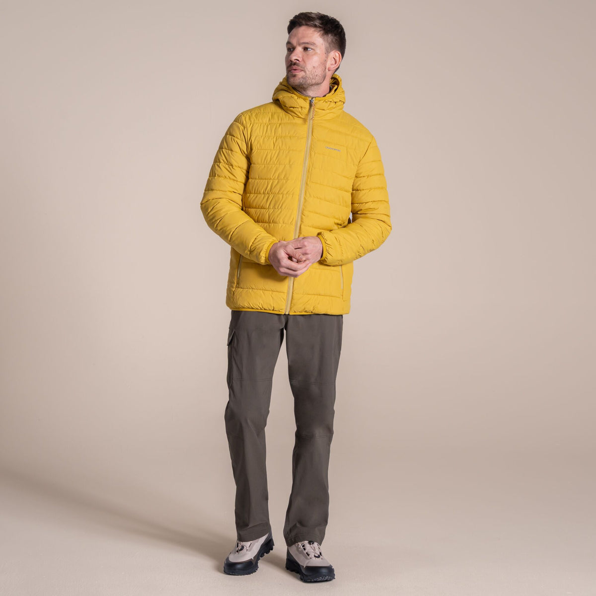 Craghoppers Men's Compresslite IX Hooded Insulating Jacket | Sulphur Yellow Clothing Craghoppers