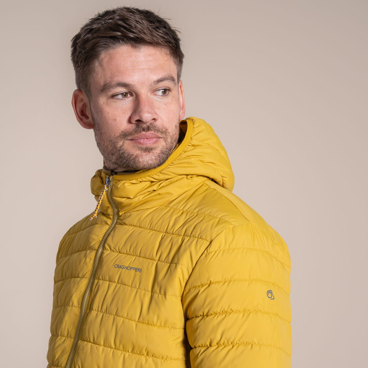 Craghoppers Men's Compresslite IX Hooded Insulating Jacket | Sulphur Yellow Clothing Craghoppers