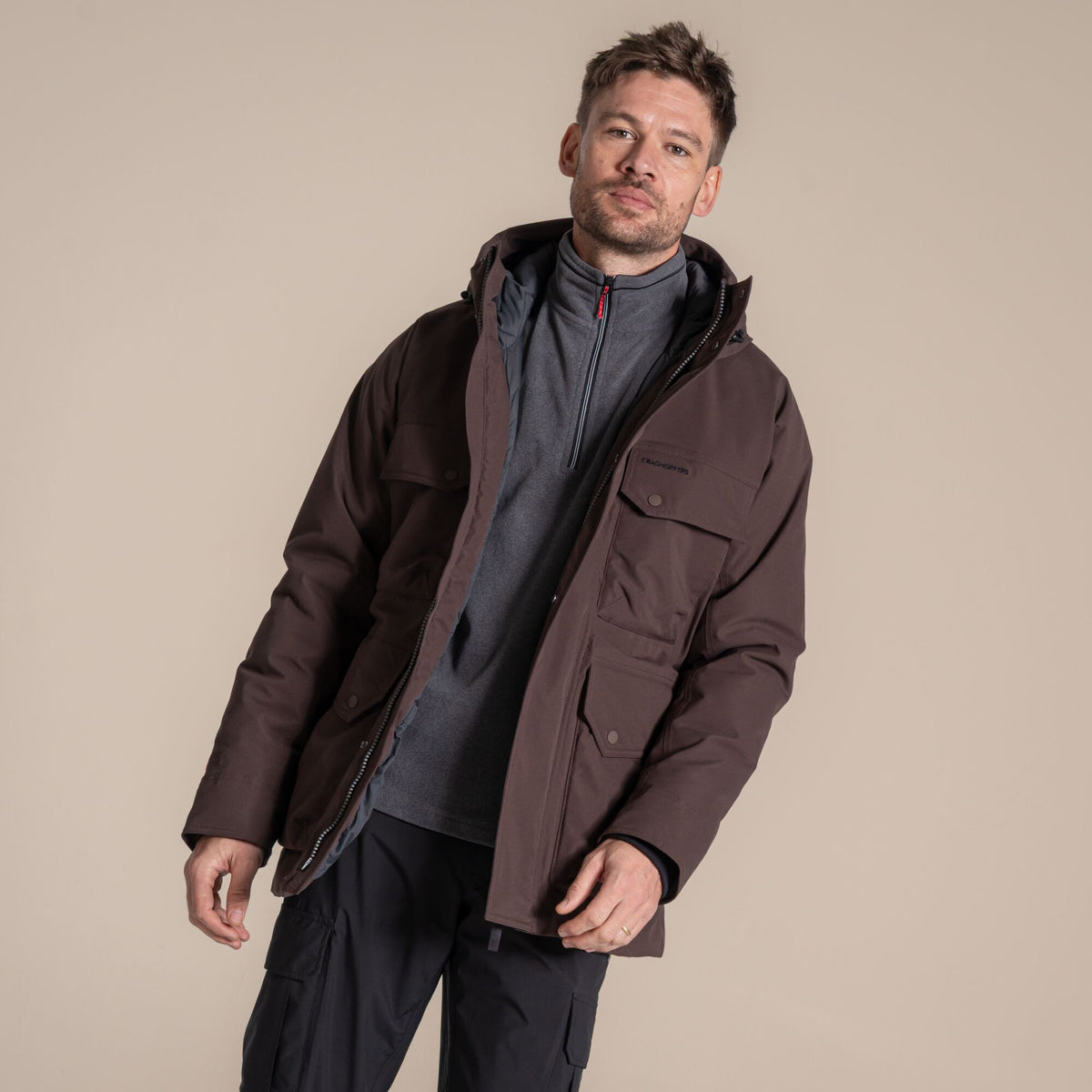 Craghoppers Men's National Trust Hamps II Jacket | Wenge Brown Clothing Craghoppers