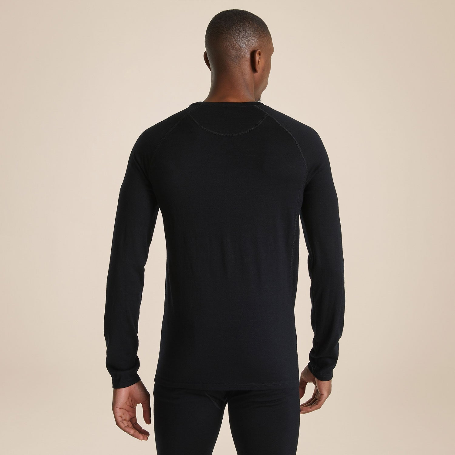 Craghoppers Men's Merino Crew Neck Long Sleeved Baselayer II | Black Clothing Craghoppers