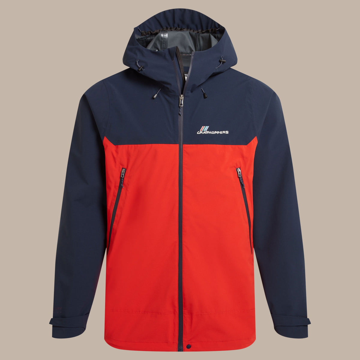 Craghoppers Men's Maris 2.5L Stretch Waterproof Jacket | Blue Navy / Pimento Red Clothing Craghoppers
