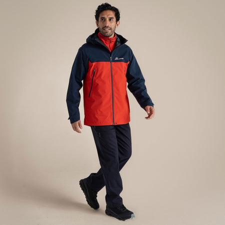 Craghoppers Men's Maris 2.5L Stretch Waterproof Jacket | Blue Navy / Pimento Red Clothing Craghoppers