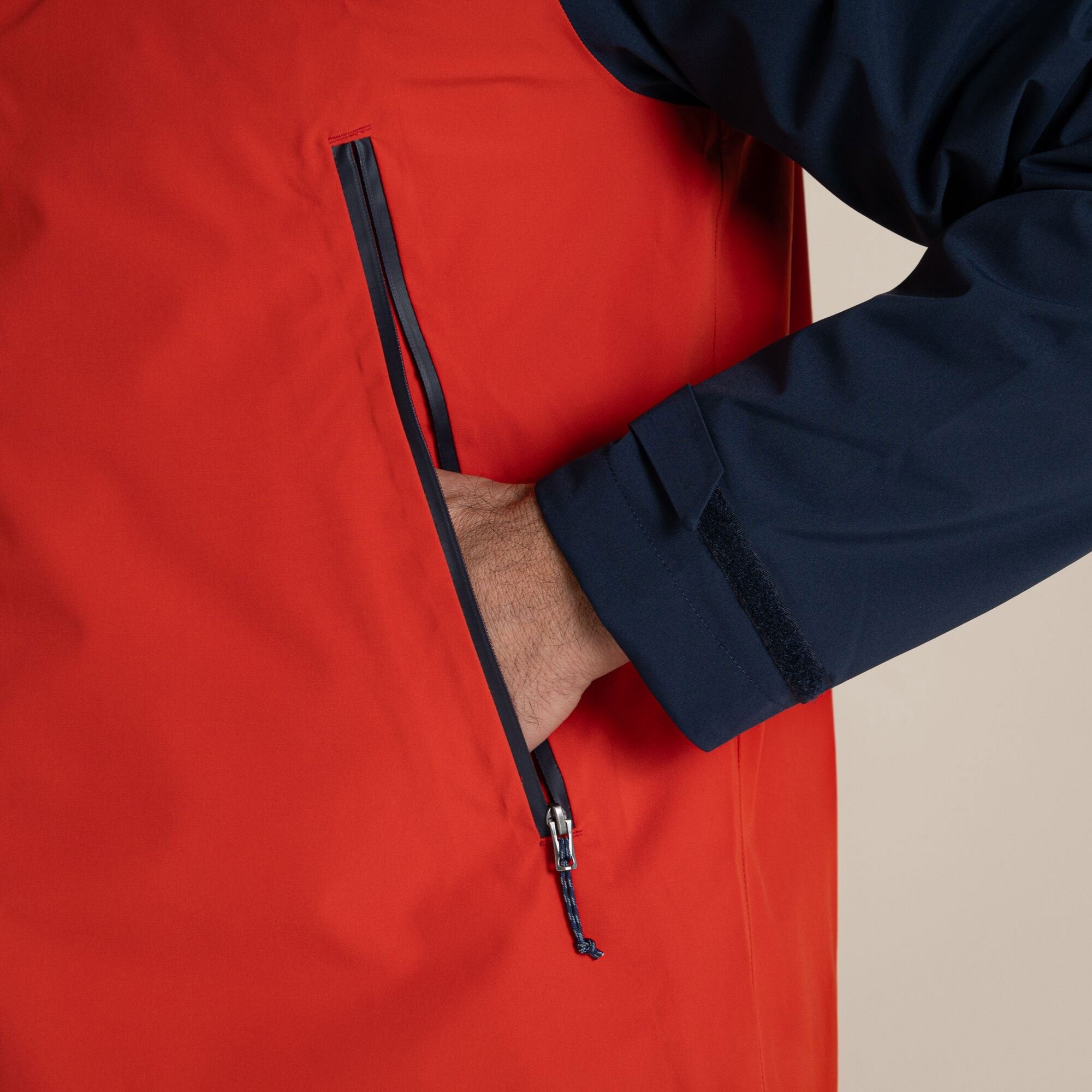 Craghoppers Men's Maris 2.5L Stretch Waterproof Jacket | Blue Navy / Pimento Red Clothing Craghoppers
