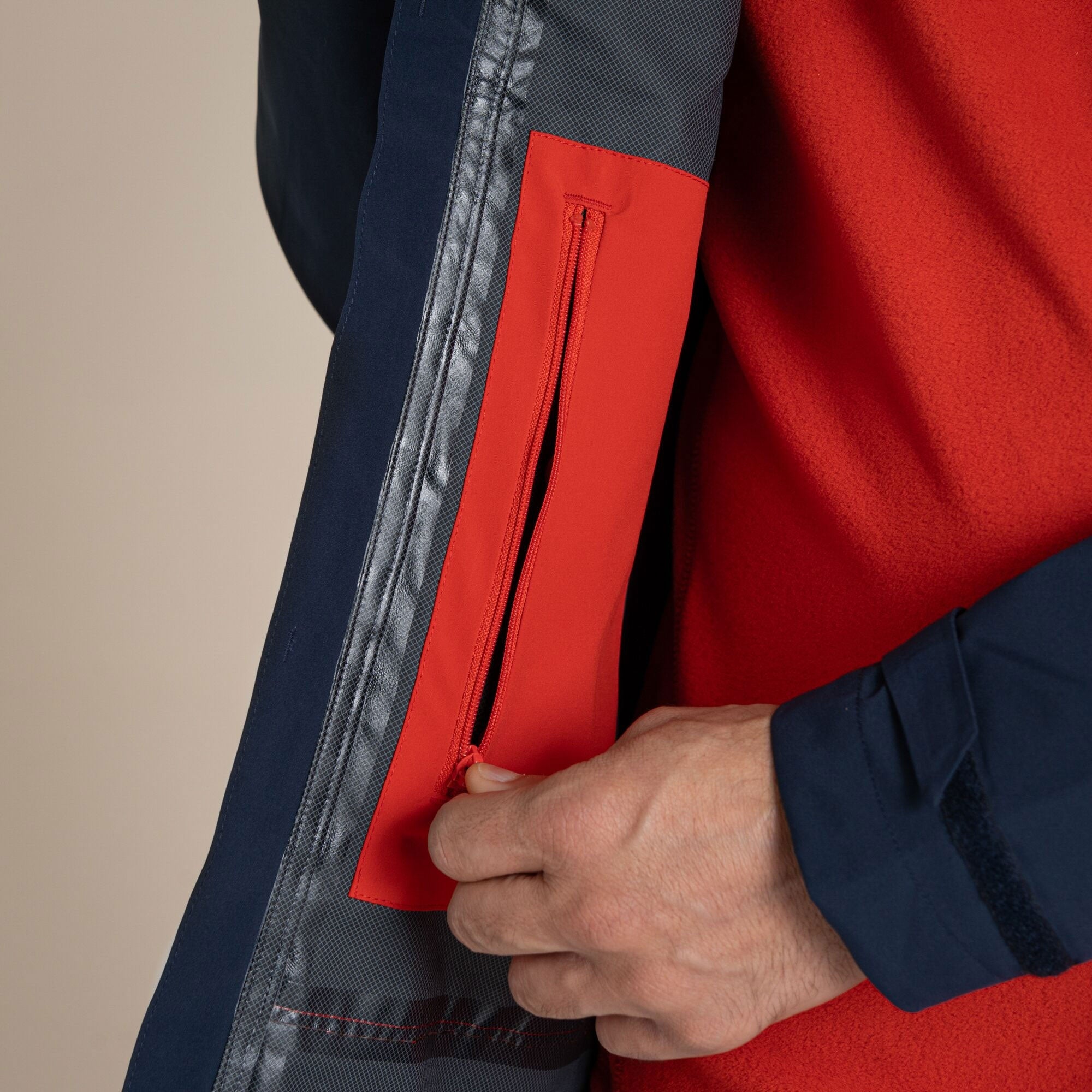 Craghoppers Men's Maris 2.5L Stretch Waterproof Jacket | Blue Navy / Pimento Red Clothing Craghoppers