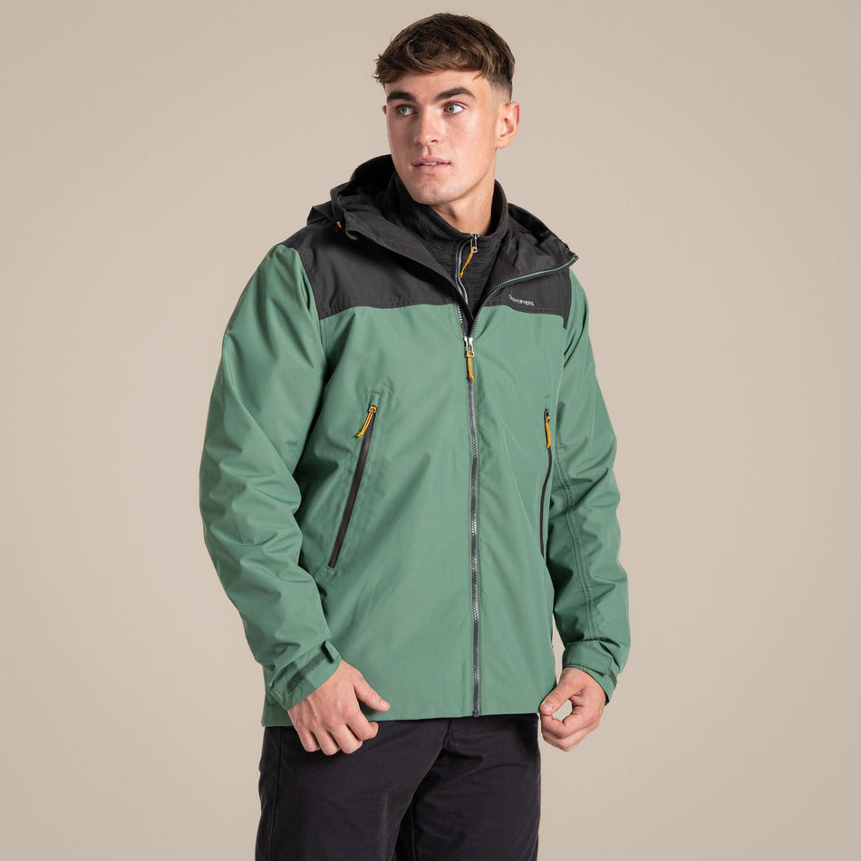 Craghoppers Men's Vanth Waterproof Jacket | Magrove Green / Black Pepper Clothing Craghoppers