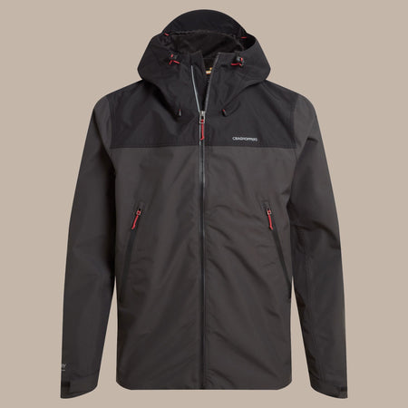 Craghoppers Men's Vanth Waterproof Jacket | Black Pepper / Black Clothing Craghoppers
