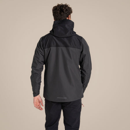 Craghoppers Men's Vanth Waterproof Jacket | Black Pepper / Black Clothing Craghoppers