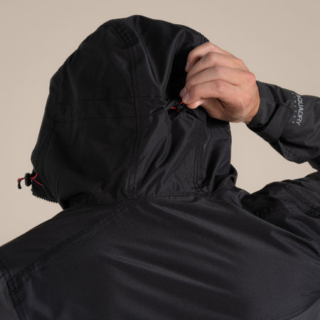 Craghoppers Men's Vanth Waterproof Jacket | Black Pepper / Black Clothing Craghoppers