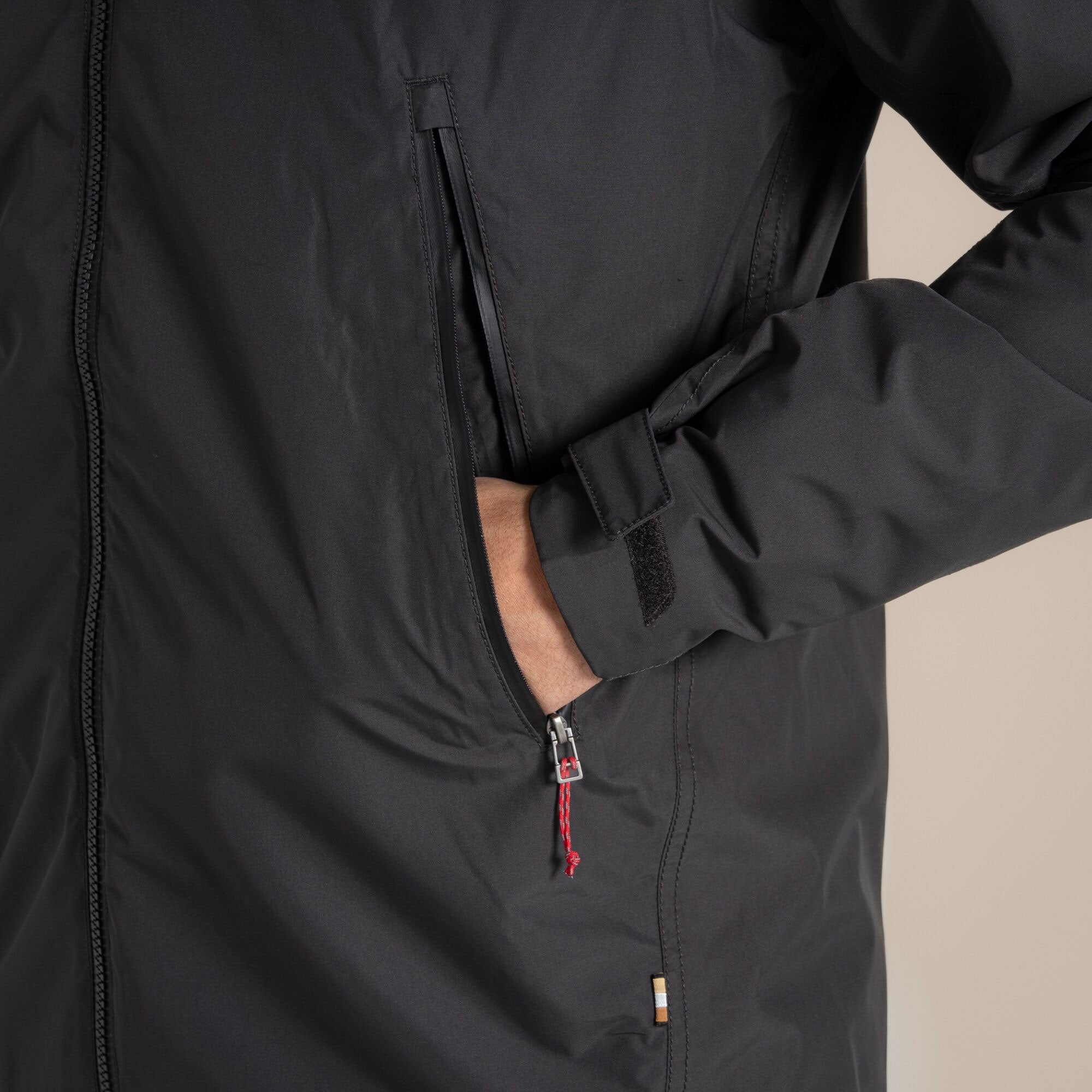 Craghoppers Men's Vanth Waterproof Jacket | Black Pepper / Black Clothing Craghoppers
