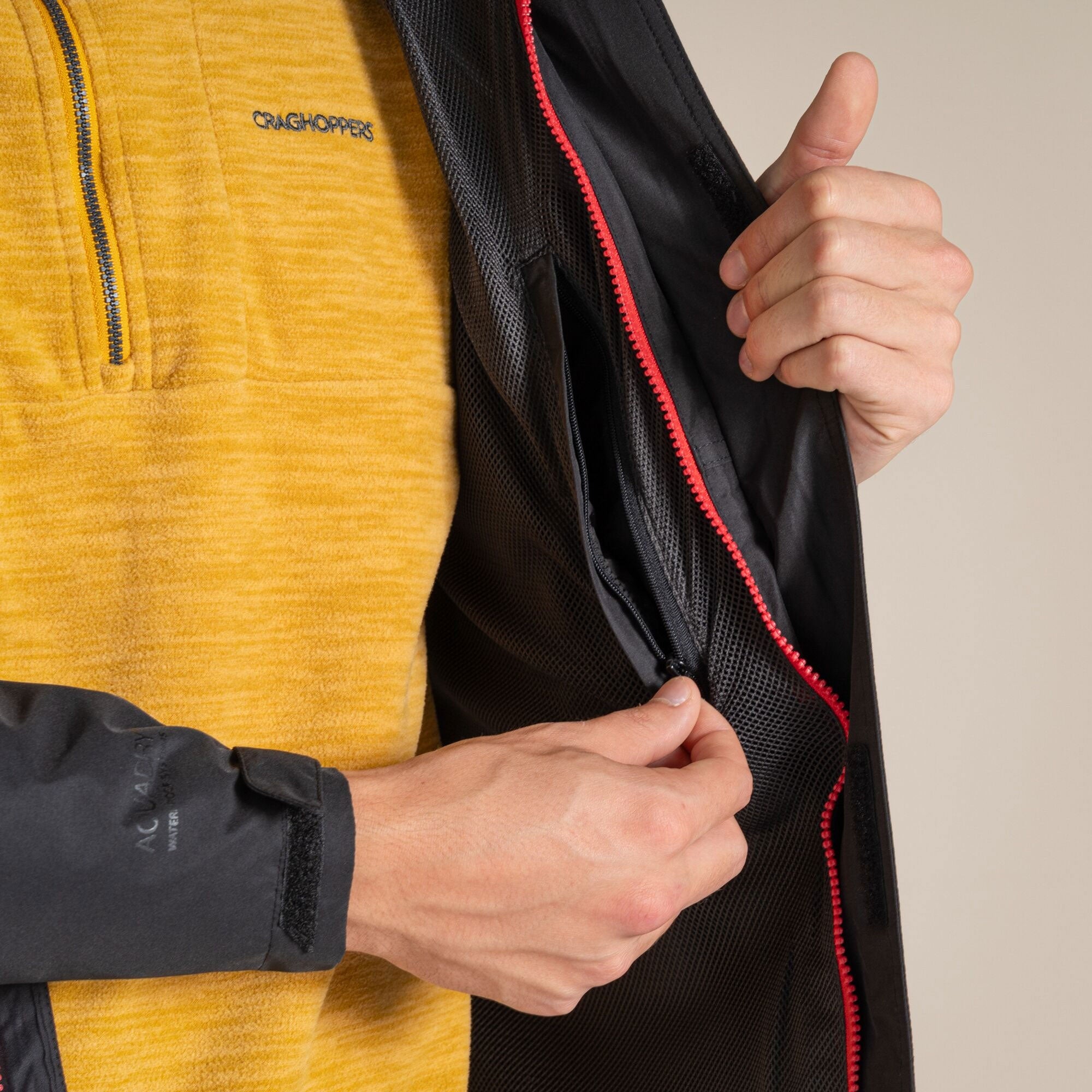 Craghoppers Men's Ossus Waterproof Jacket | Black Clothing Craghoppers