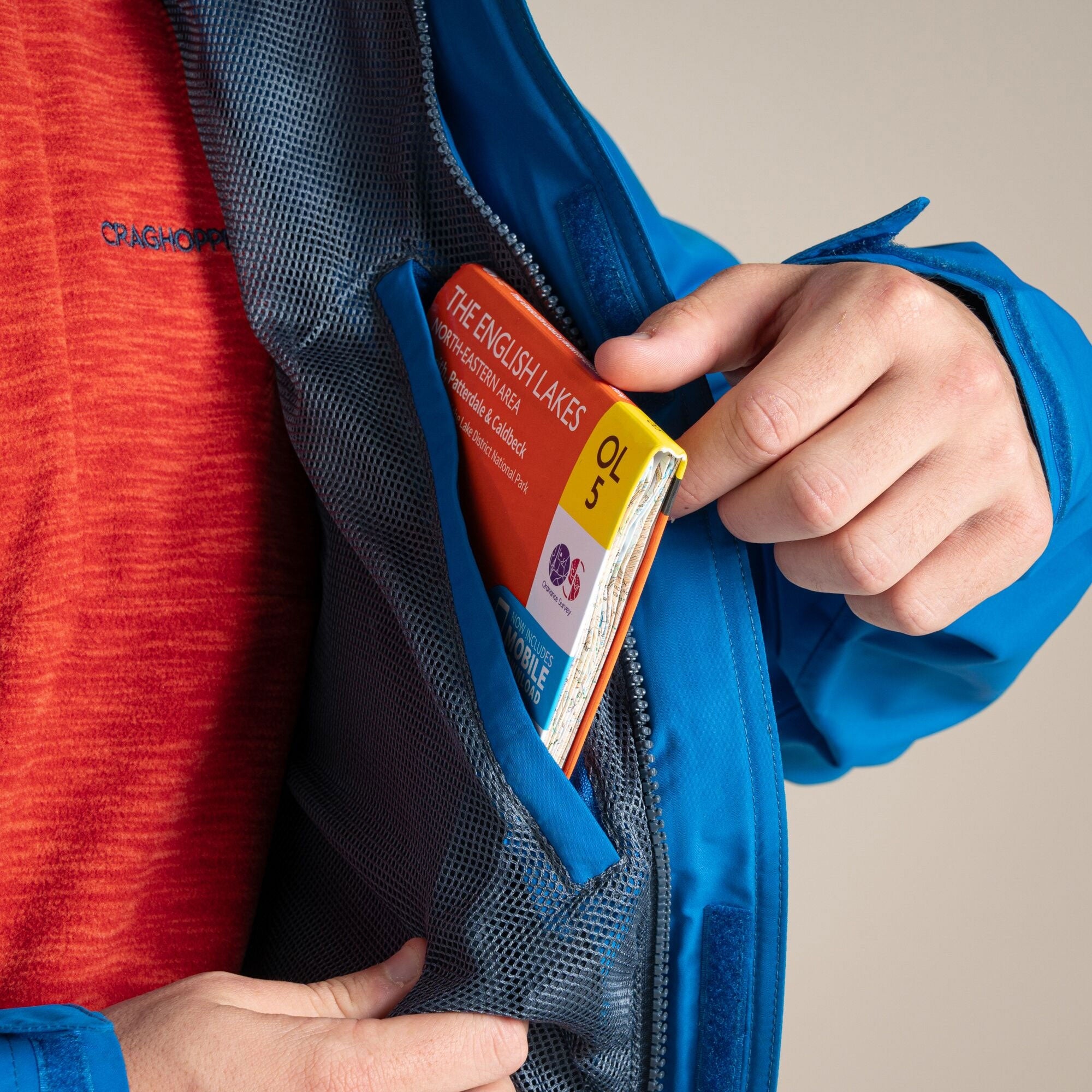 Craghoppers Men's Ossus Waterproof Jacket | Fresh Blue Clothing Craghoppers