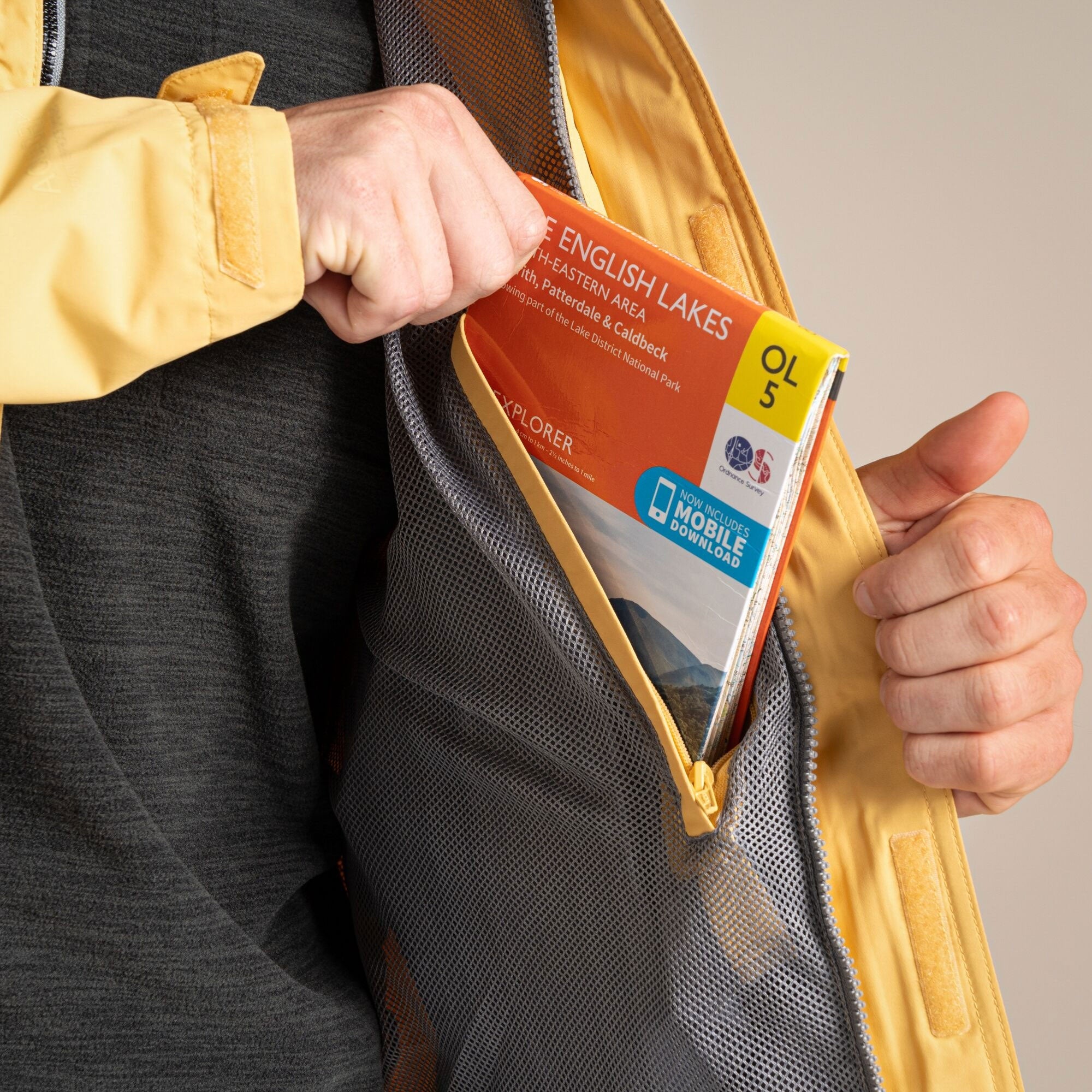 Craghoppers Men's Ossus Waterproof Jacket | Indian Yellow Clothing Craghoppers