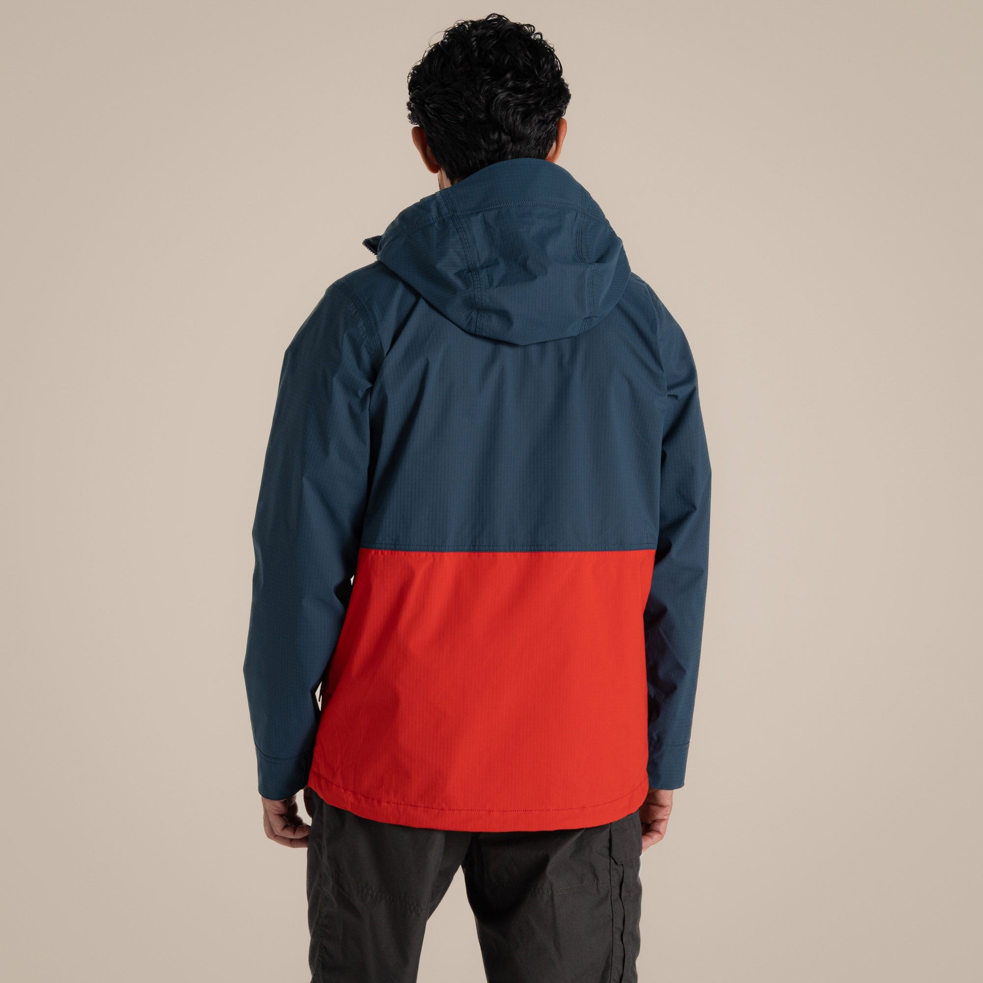 Craghoppers Men's Pandion Waterproof Jacket | Blue Stone / Pimento Red Clothing Craghoppers