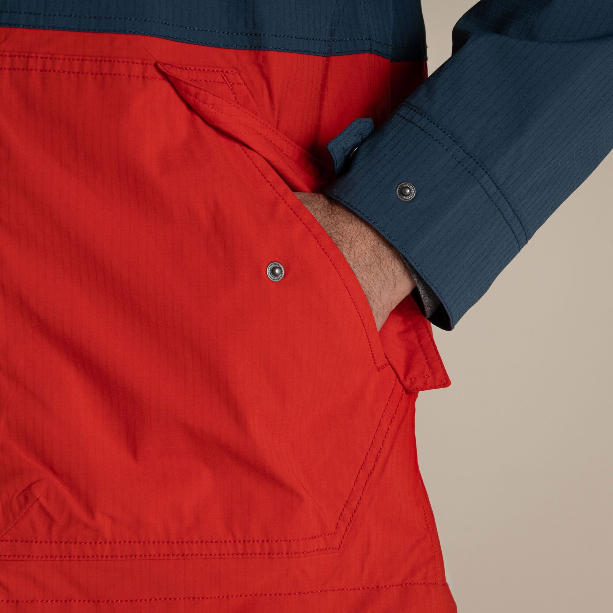 Craghoppers Men's Pandion Waterproof Jacket | Blue Stone / Pimento Red Clothing Craghoppers