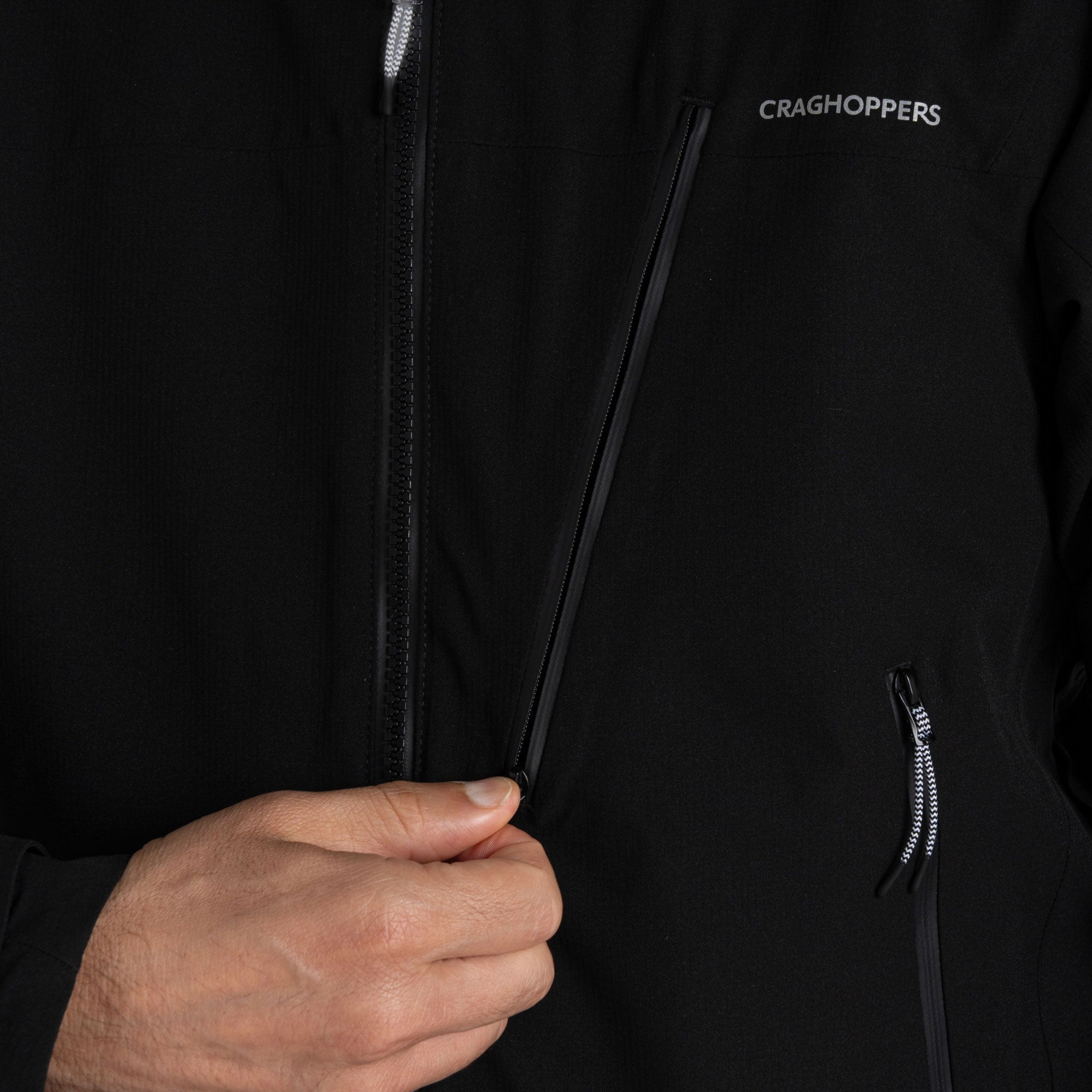 Craghoppers Men's Dynamic Pro III Waterproof Jacket | Black Clothing Craghoppers