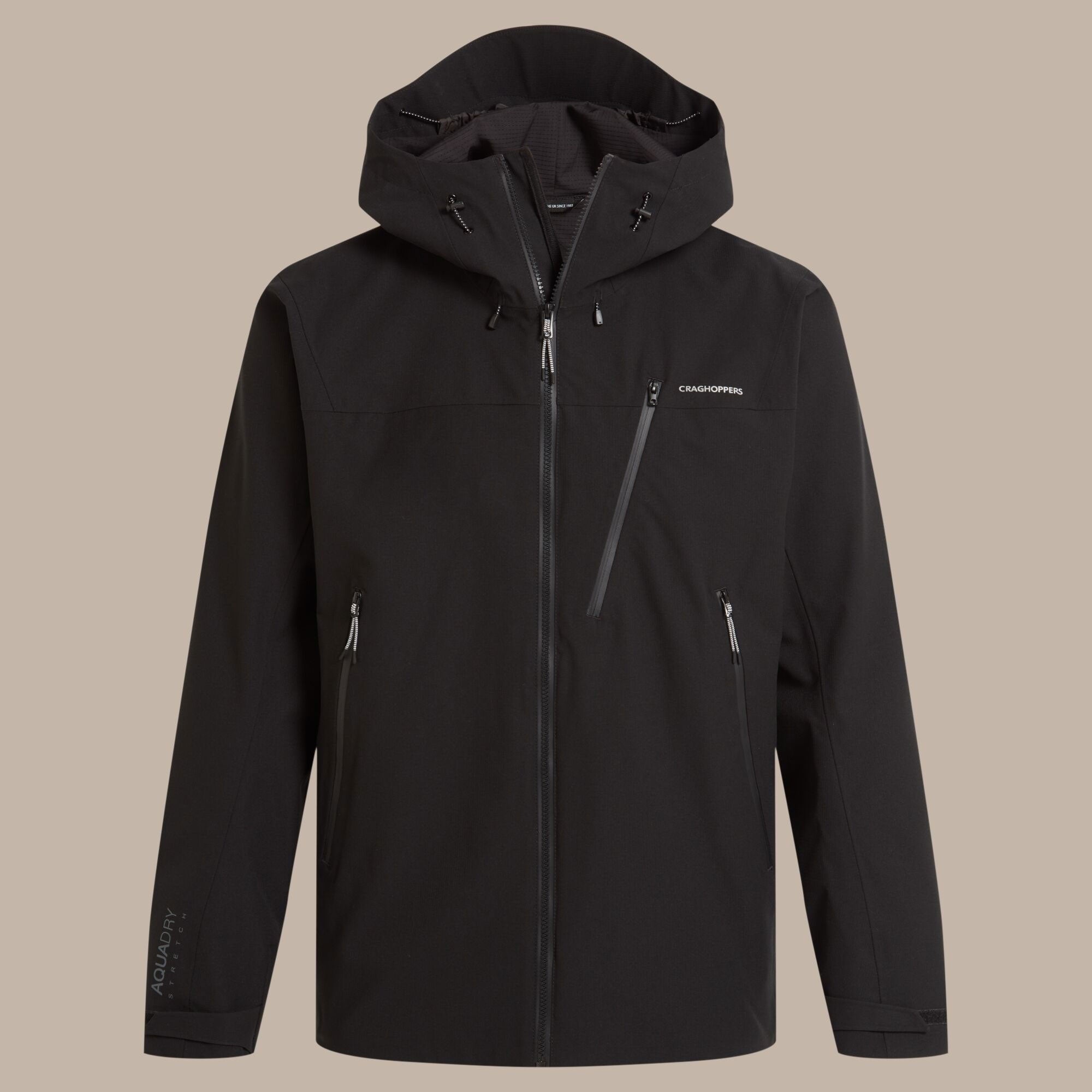 Craghoppers Men's Dynamic Pro III Waterproof Jacket | Black Clothing Craghoppers