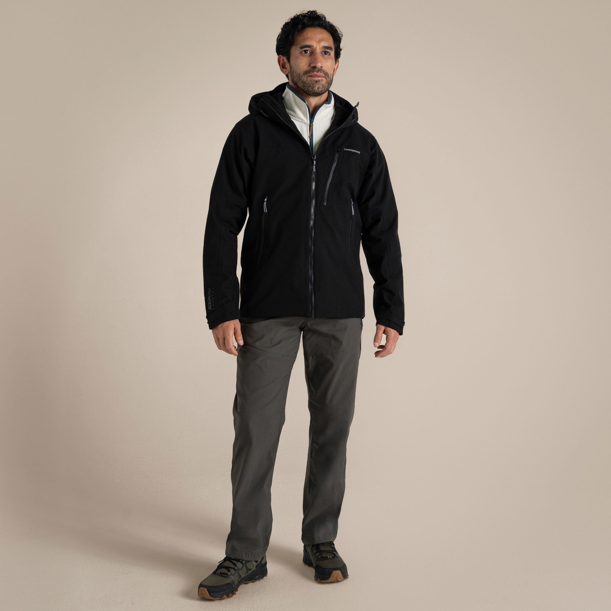 Craghoppers Men's Dynamic Pro III Waterproof Jacket | Black Clothing Craghoppers